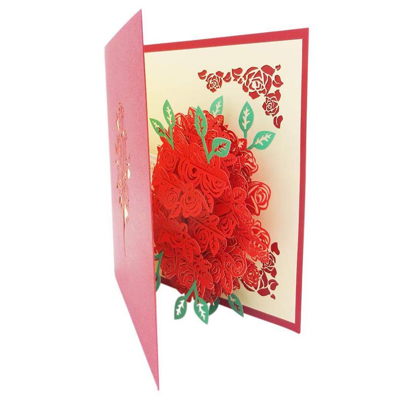 San Valentino Biglietto d'auguri Carta 3D Compleanno Romatico