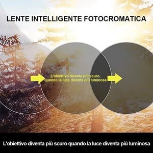 Occhiali da sole polarizzati fotocromatici intelligenti con protezione UV al 100%