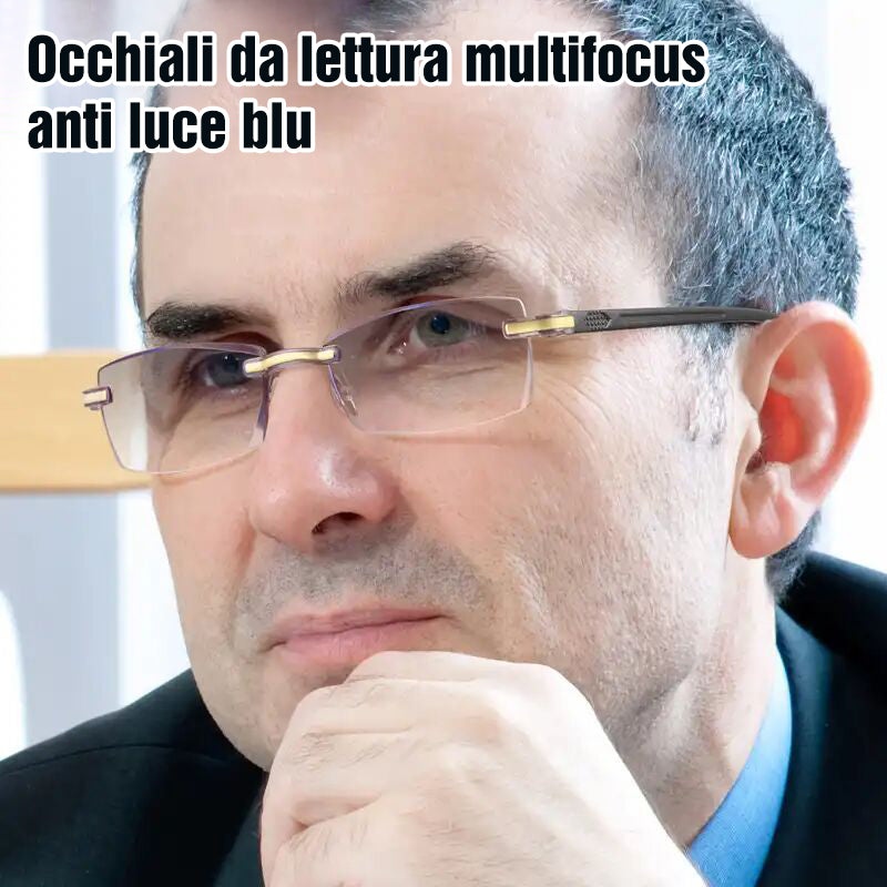 OCCHIALI DA LETTURA MULTIFOCUS ANTI LUCE BLU