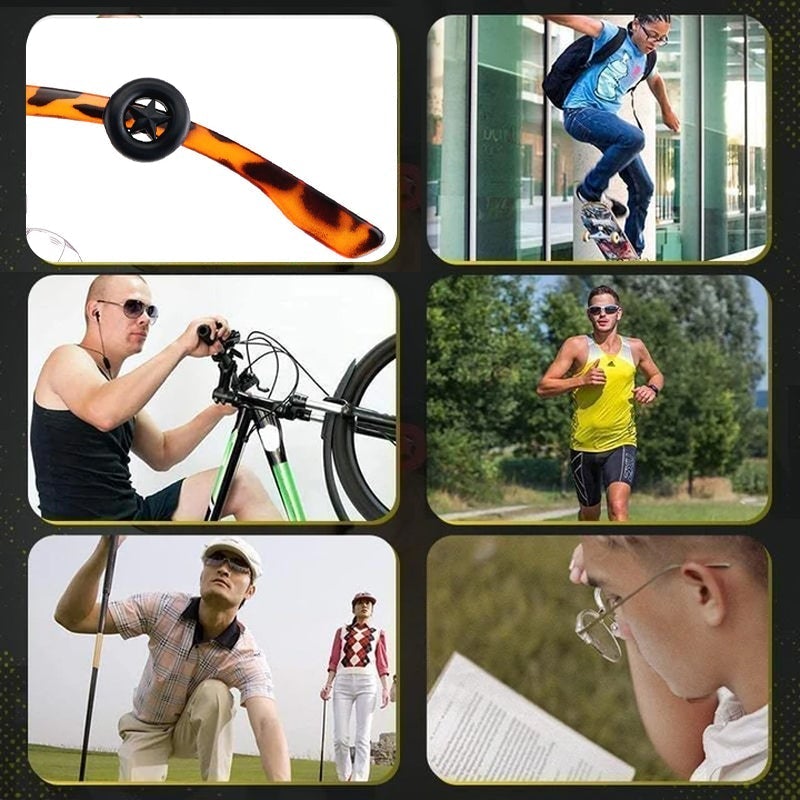 Ritenzioni antiscivolo per occhiali in silicone (10 pezzi)