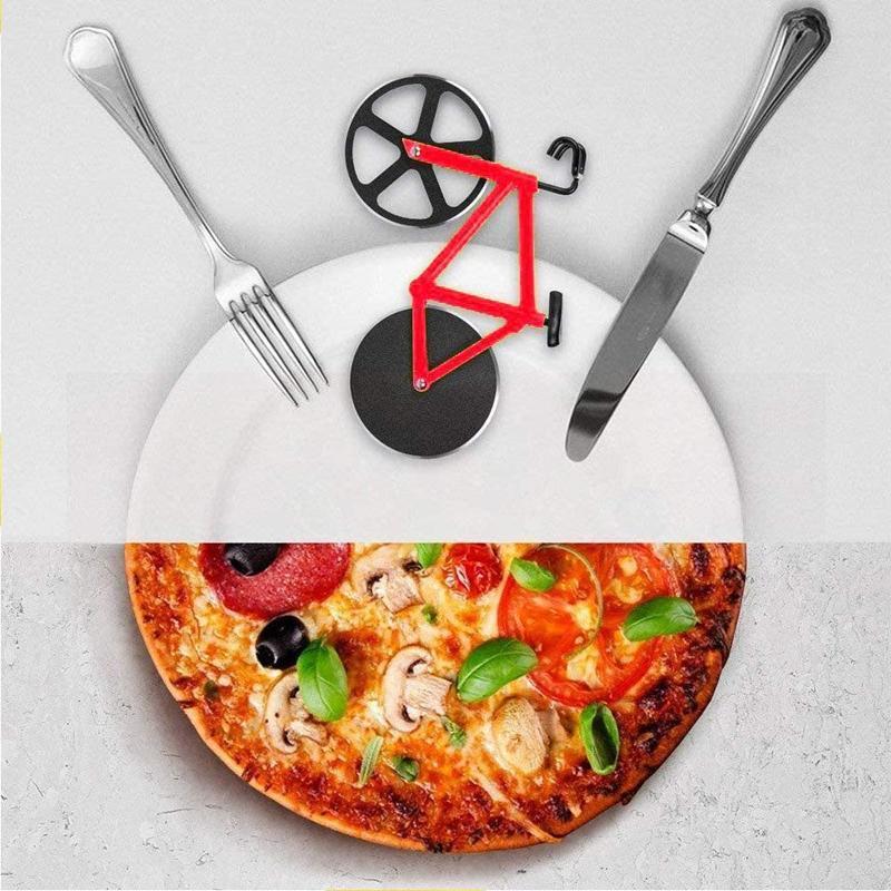 Tagliapizza a Forma di Bicicletta in Acciaio Inox