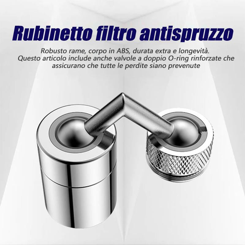 Rubinetto universale per filtro antispruzzo