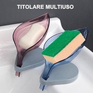 Portasapone Per Drenaggio Decorativo A Foglia