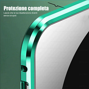Custodia per telefono bifacciale in vetro temperato magnetico Samsung2