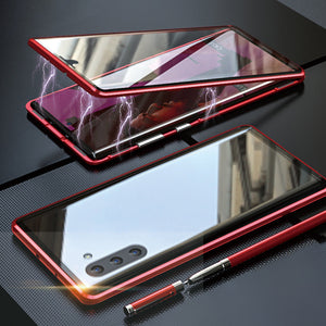 Custodia per telefono bifacciale in vetro temperato magnetico Samsung2