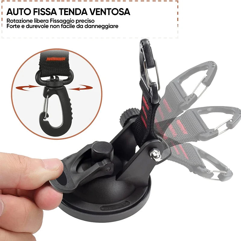 Ventosa per vuoto resistente con gancio