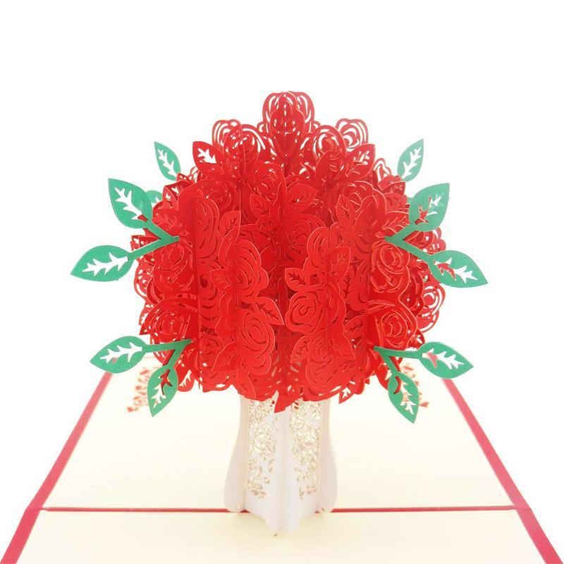 San Valentino Biglietto d'auguri Carta 3D Compleanno Romatico