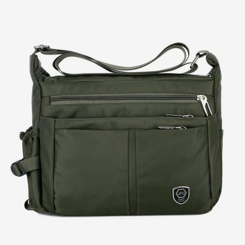 Borsa a tracolla leggera e impermeabile con tasche multiple