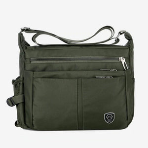 Borsa a tracolla leggera e impermeabile con tasche multiple