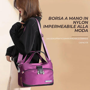 Borsa a mano in nylon impermeabile