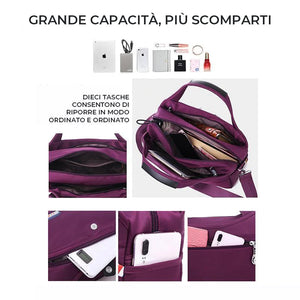 Borsa a mano in nylon impermeabile