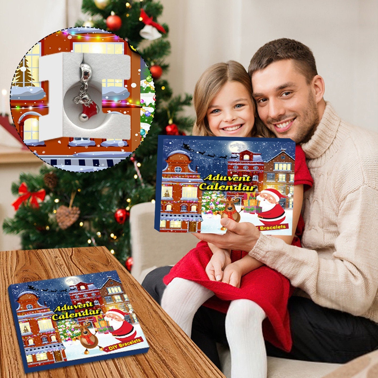 Calendario del conto alla rovescia di Natale dell'avvento del braccialetto fai da te di 24 giorni🎁