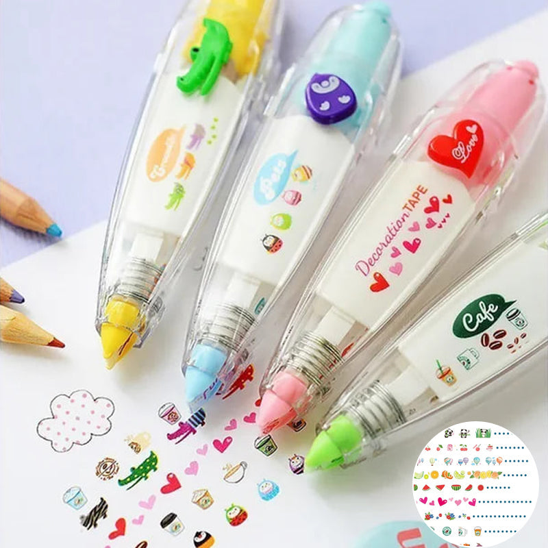 Penna decorativa tipo stampa animali carini fai-da-te
