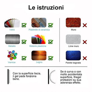 Hirundo il gel imbottiture appiccicoso, 2 pack - oseletti