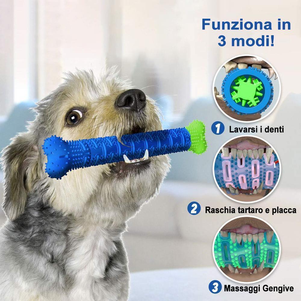 Spazzolino da denti autopulente per cani